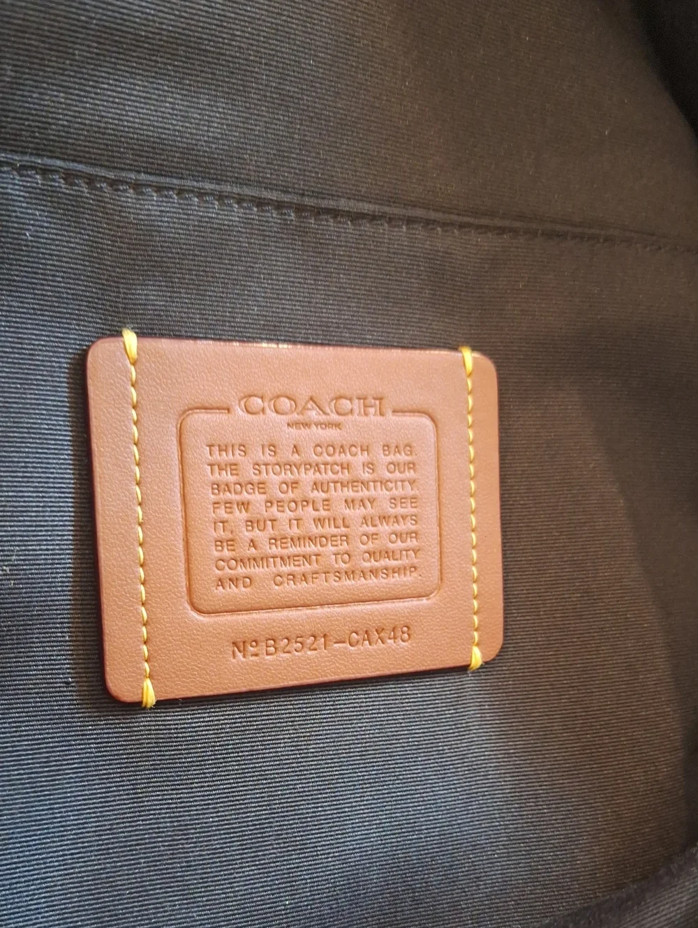 Coach West Backpack With Baseball Print Navy Blue Pebbled Leather Classic